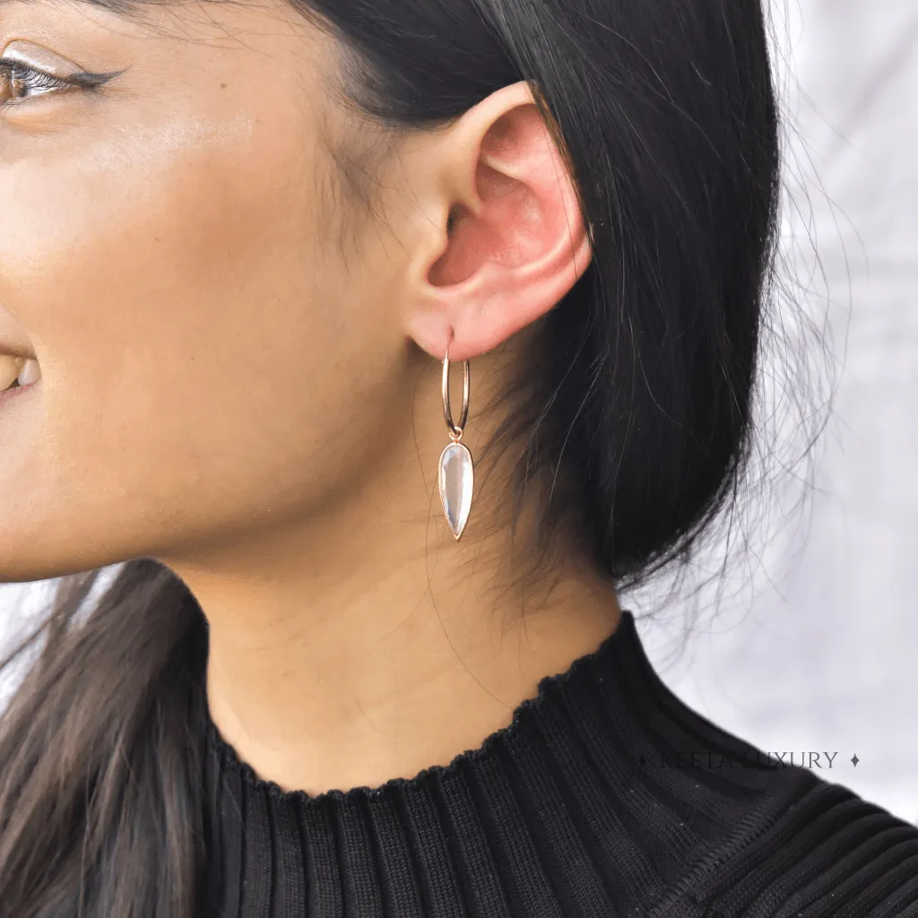 Glacier - Rose Quartz Earrings