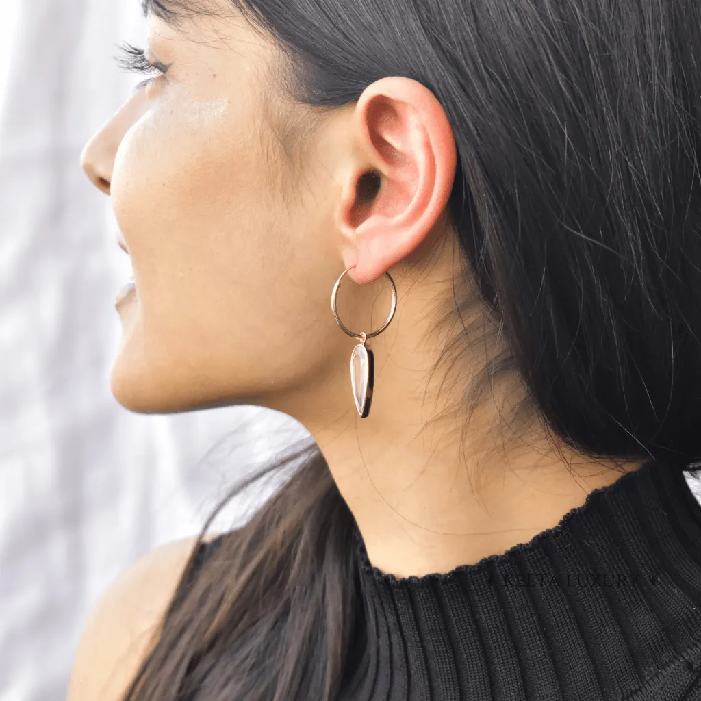 Glacier - Rose Quartz Earrings