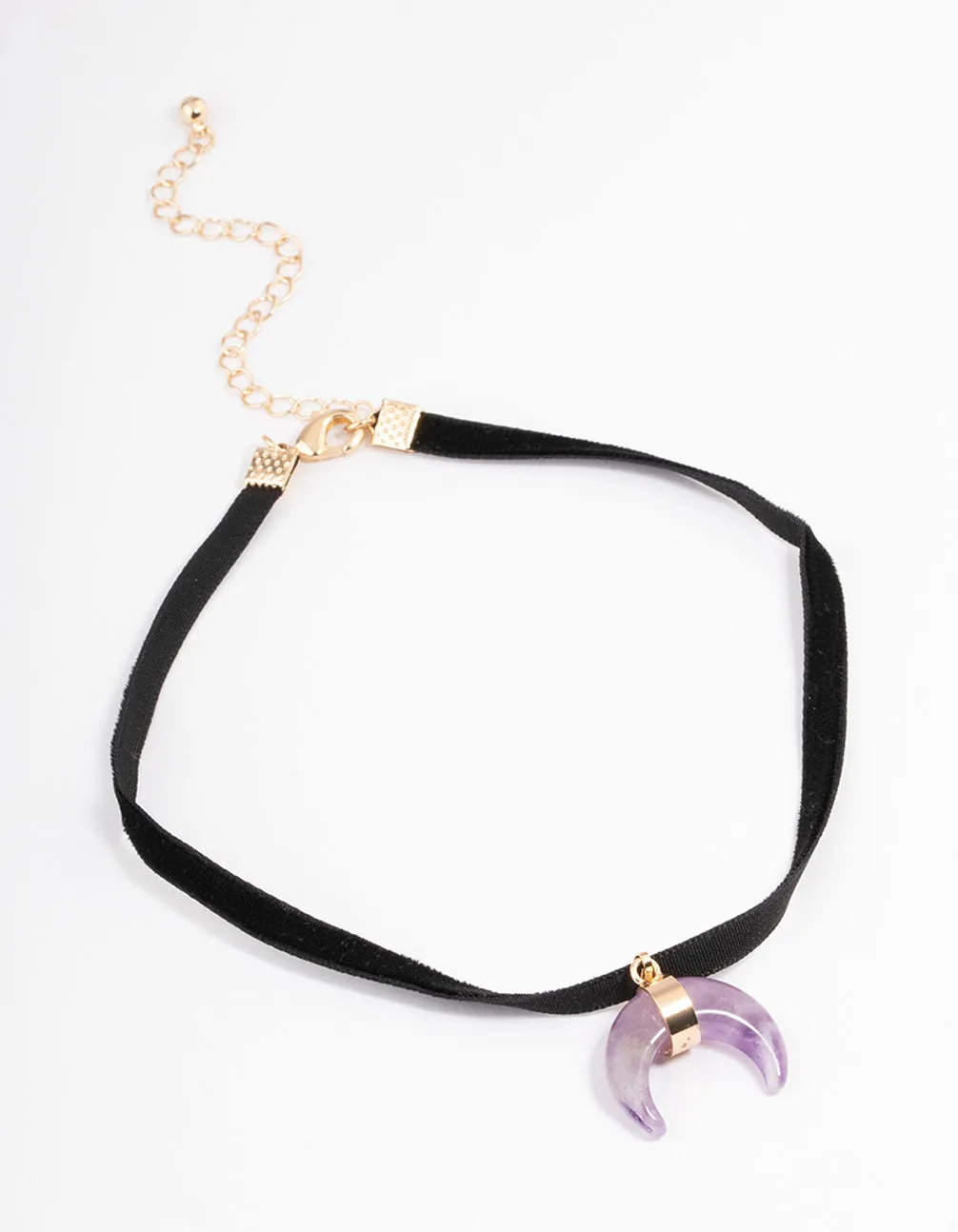 Gold Amethyst Horn Choker