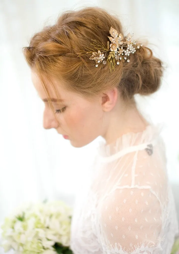 Gold Bridal Hair Pin