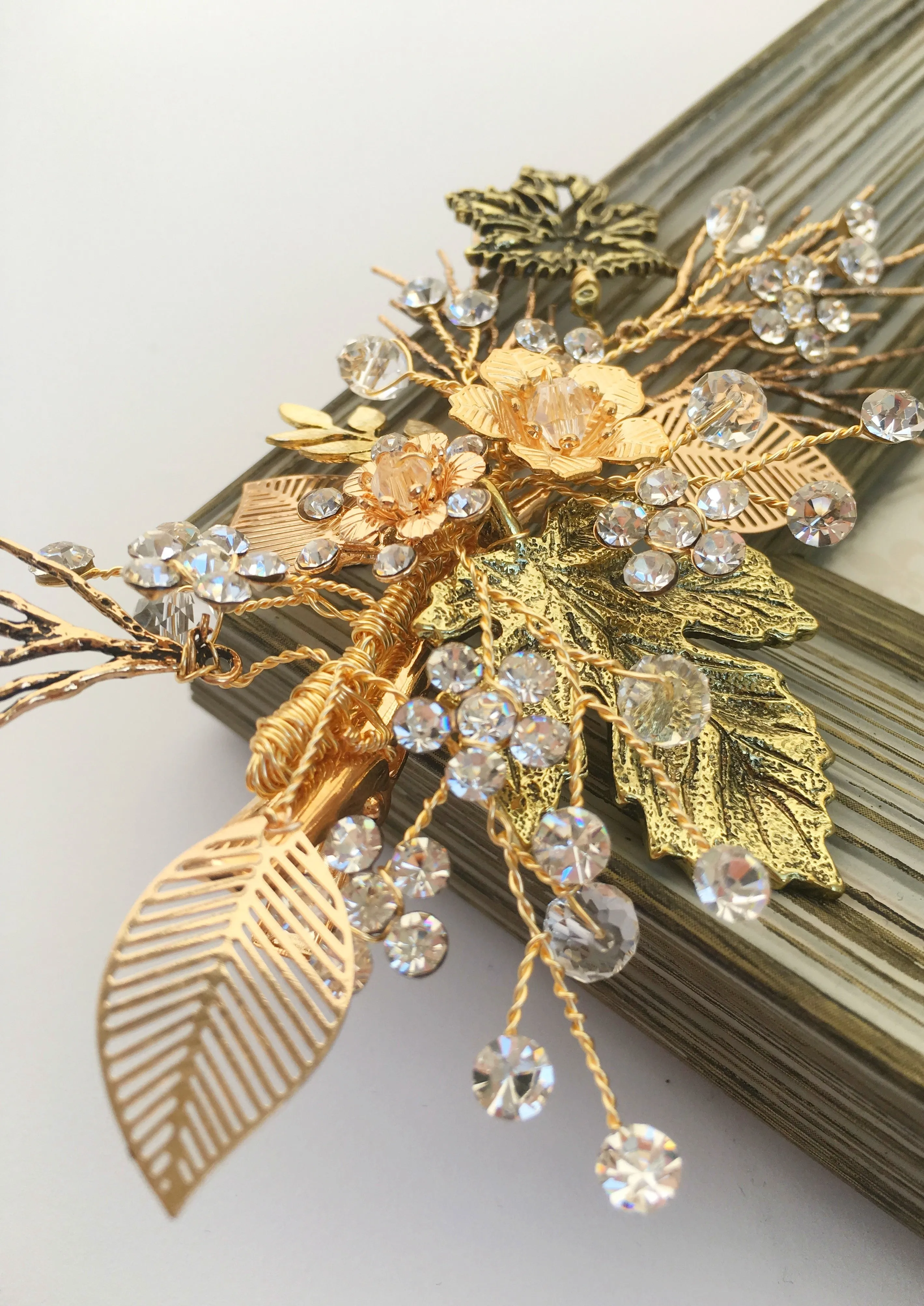 Gold Bridal Hair Pin