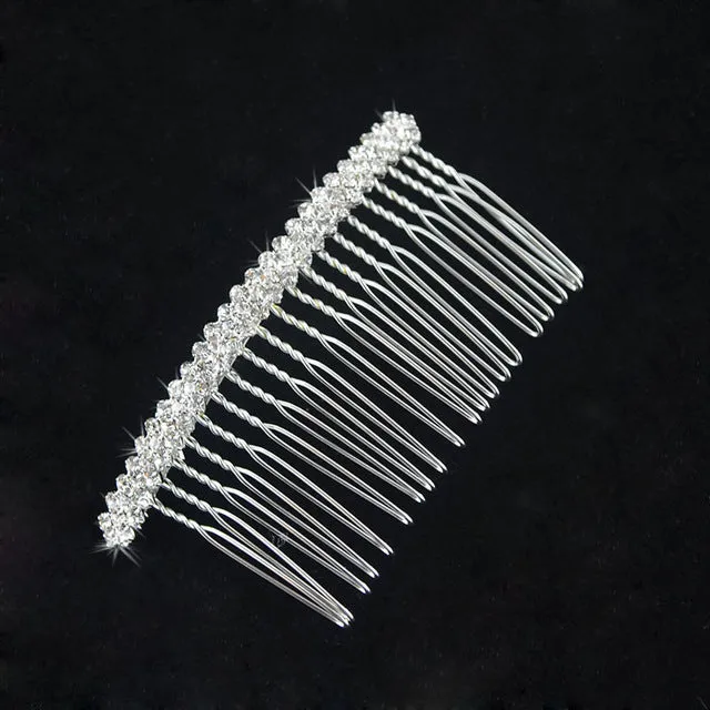 Gold Silver Color Hair Combs Bridal Pearl Crystal Bridesmaid  Wedding