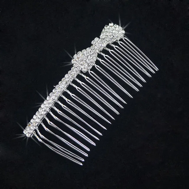 Gold Silver Color Hair Combs Bridal Pearl Crystal Bridesmaid  Wedding