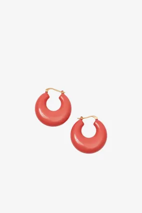 Grass Earring, Coral