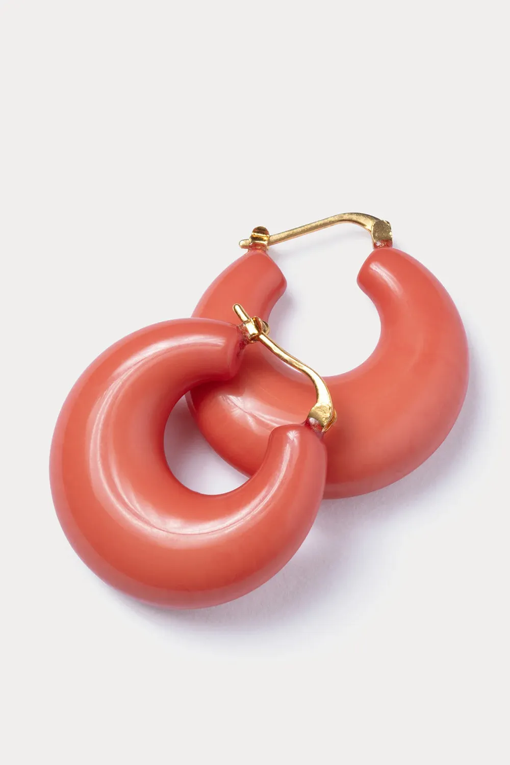 Grass Earring, Coral