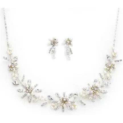 Gwendolyn Pearl and Crystal Jewelry Set