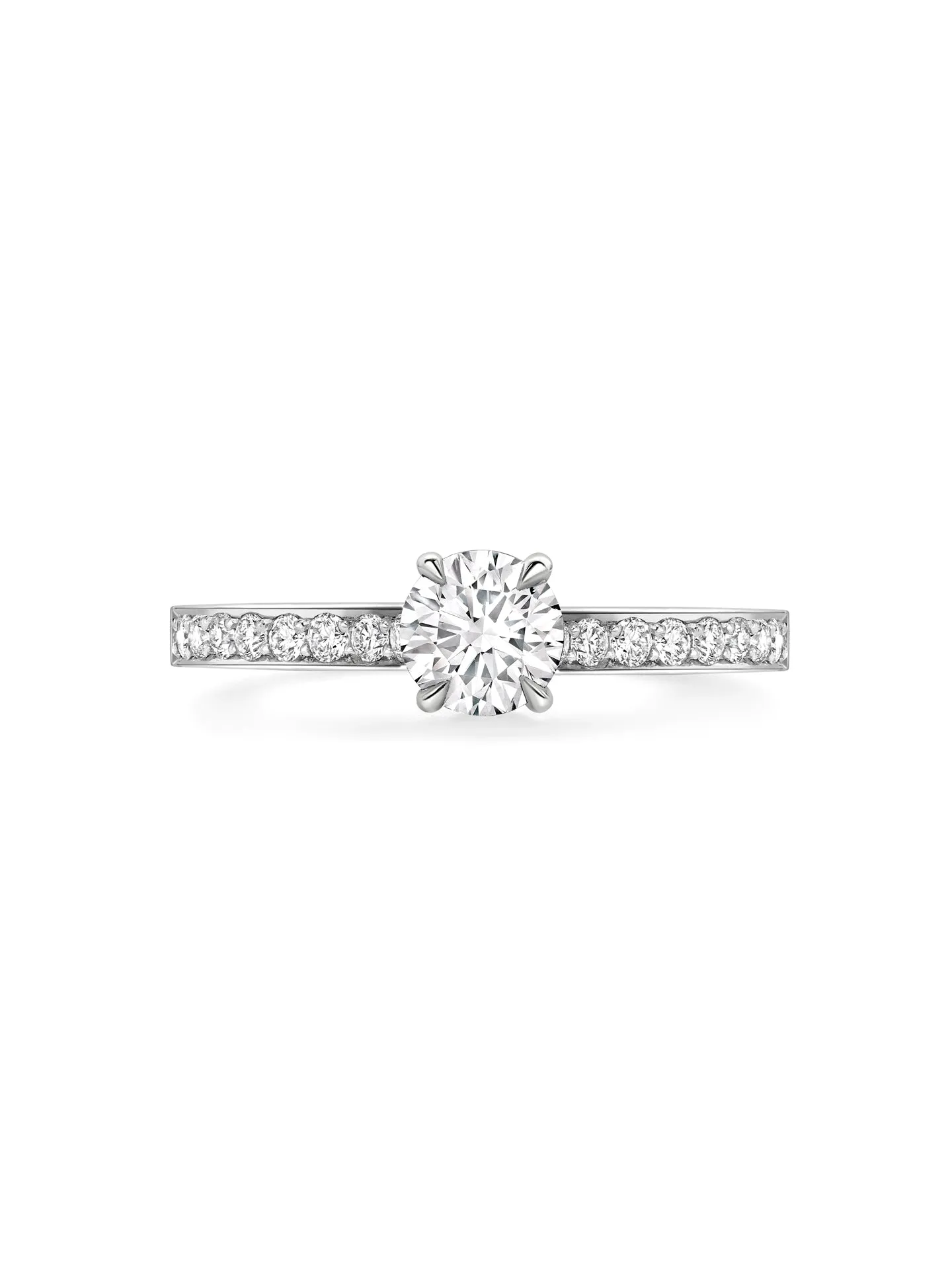 Harmony Round Brilliant Platinum Diamond Ring 1 Carat FVS1