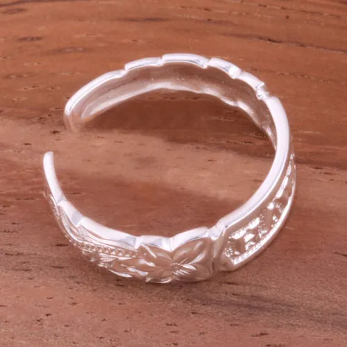 Hawaiian Scroll HAWAII Cut Out Edge Toe Ring