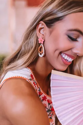 Hawaiian Sunshine Earrings In Coral