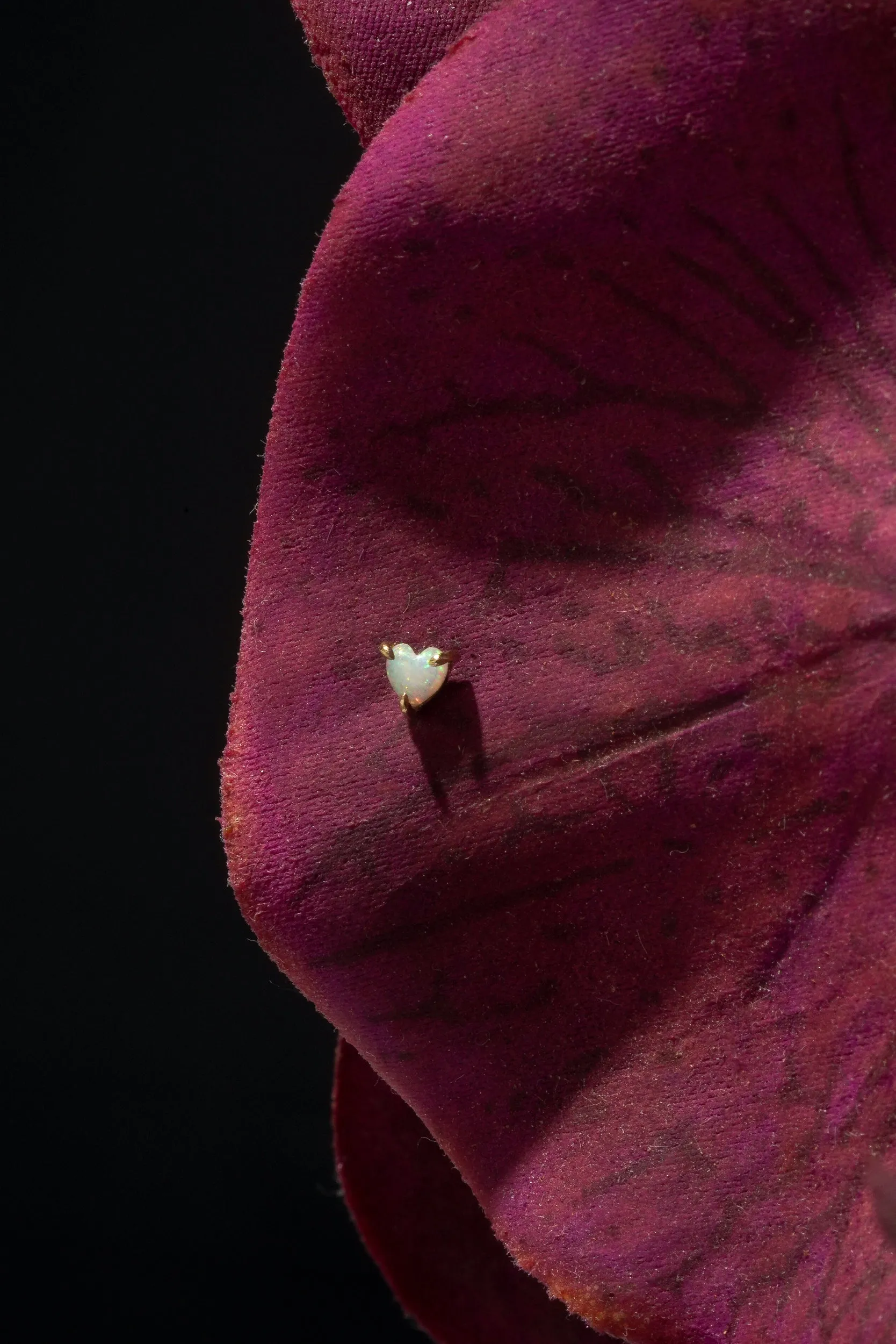 Heart Opal Stud (Single)