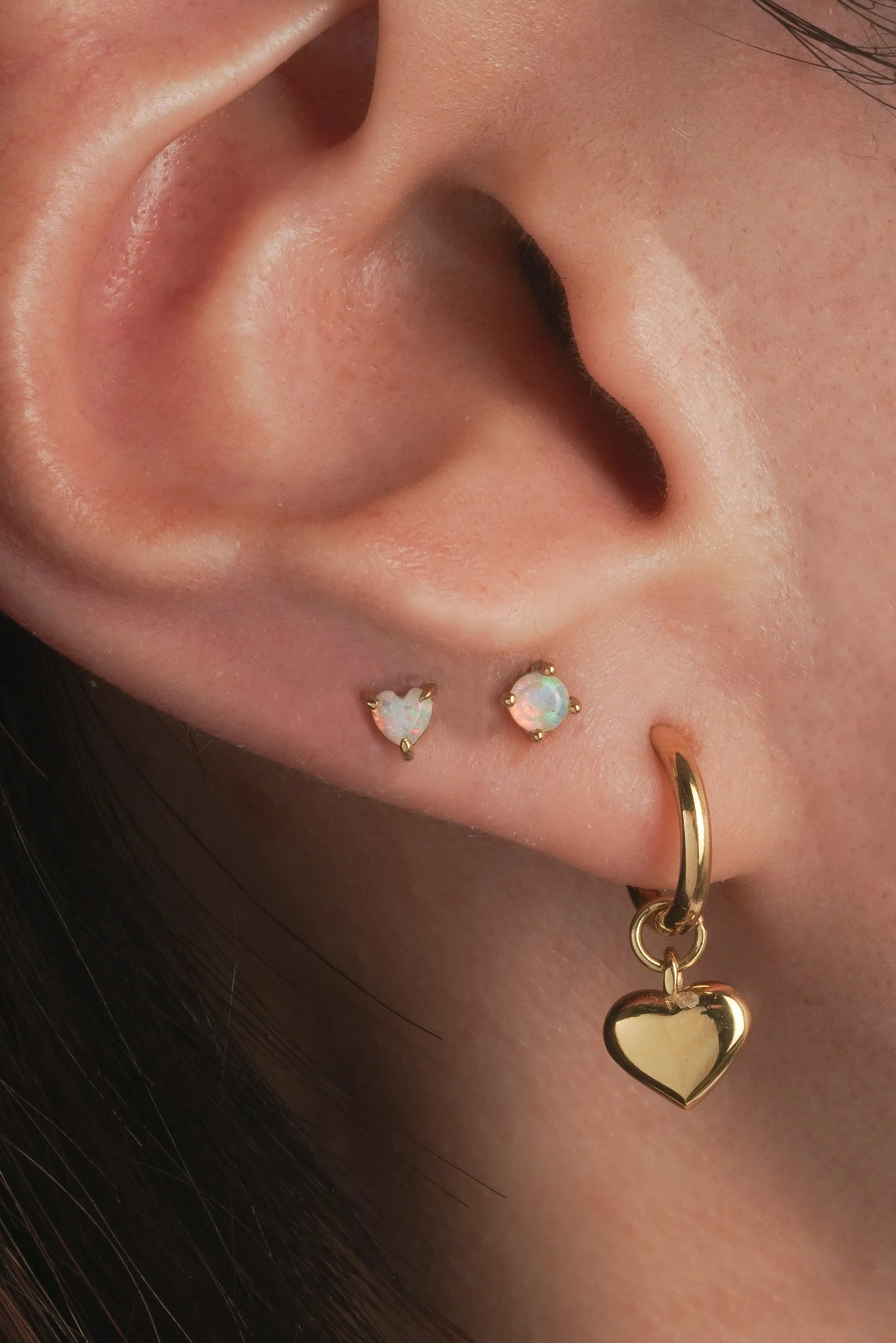 Heart Opal Stud (Single)