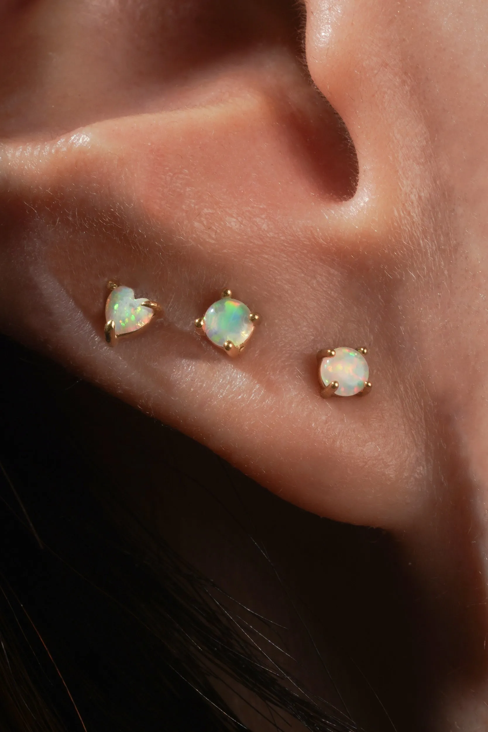 Heart Opal Stud (Single)