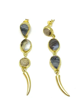 Heather Benjamin Mixed Stone Wabi Sabi Earrings