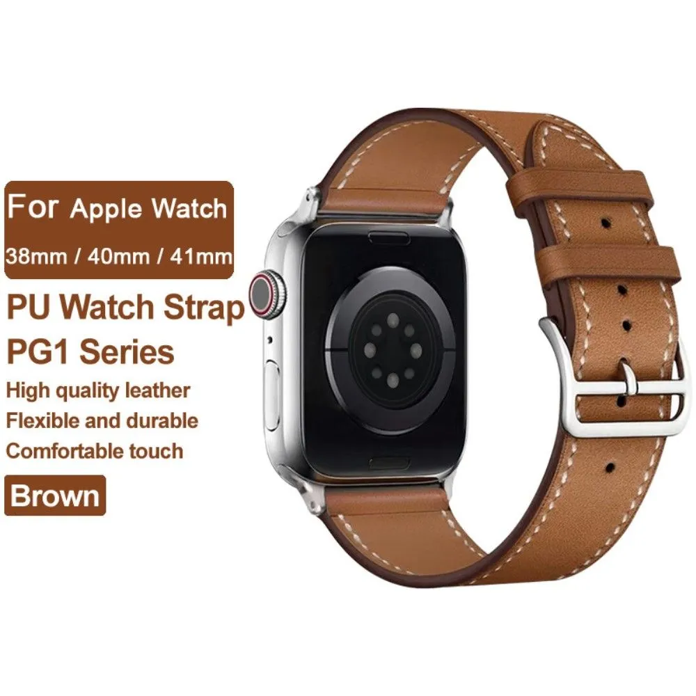 IMAK Apple Watch (41mm) PG1 series leather watch strap - Brown