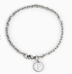 Initial Disc Bracelet