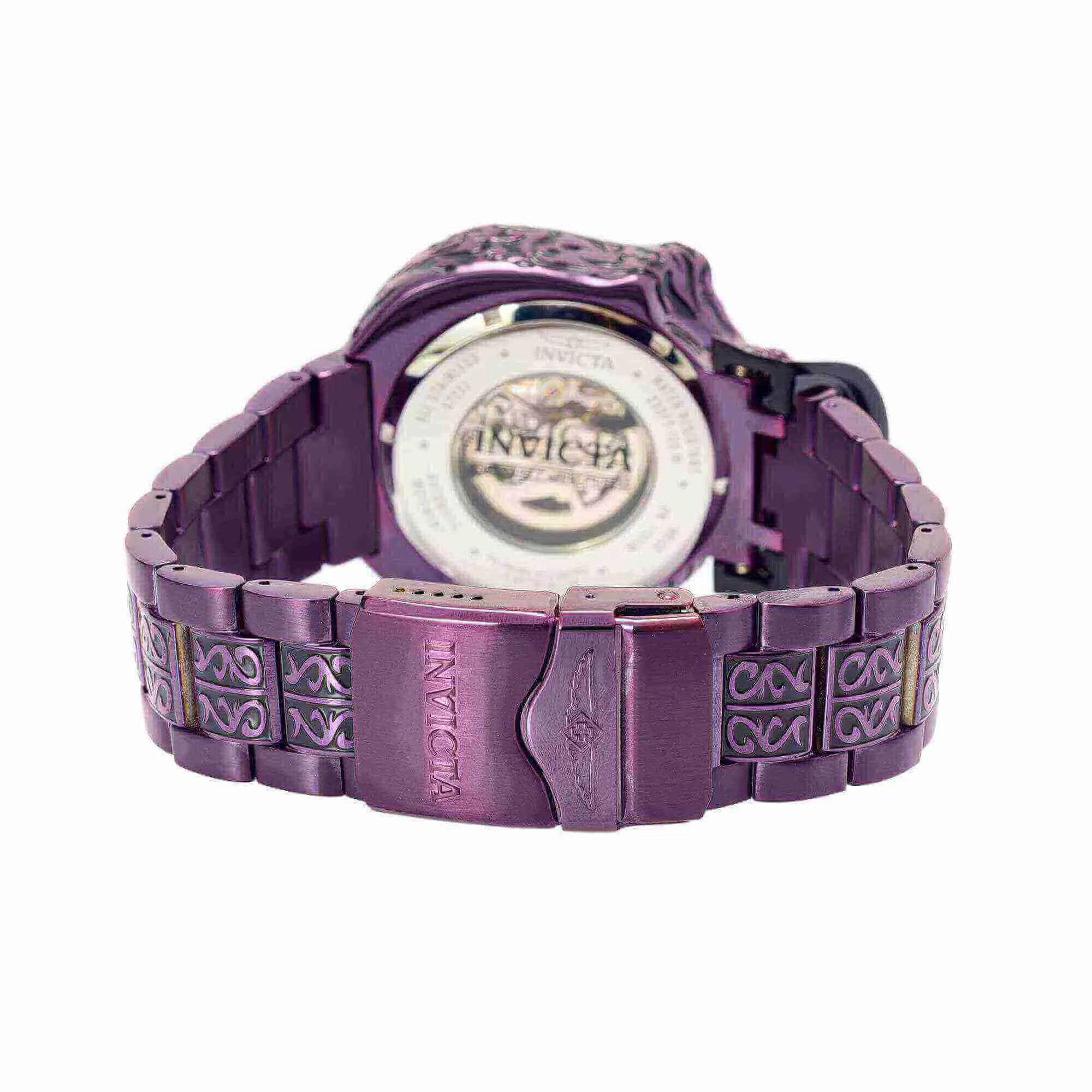 Invicta Men's Automatic Watch - Artist Skull Design Case Purple Steel Bracelet | 39184