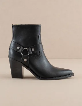 Jackson Pointed Toe Moto Booties