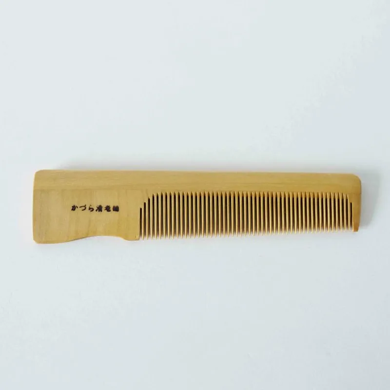 Japanese Akane (Madder) Comb with Hand Woven Linen Case,  Handmade in Kyoto, Japan,  Japanese traditional hair comb