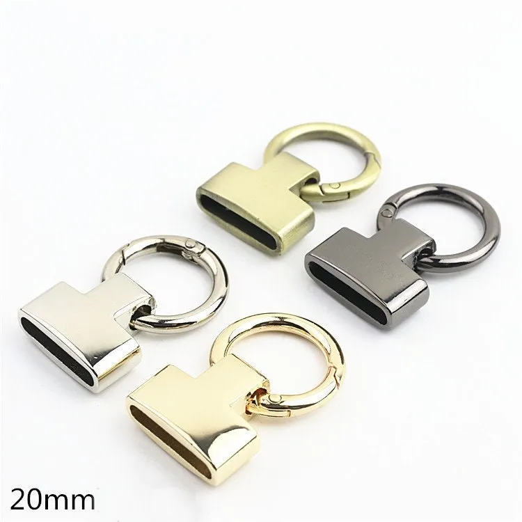 Key Fob End Cap Spring O Ring 3/4" 20mm Key Chain Key Wristlet Charm Holder Lanyard Clip Clasp Handmade Hardware Accessories Wholesale