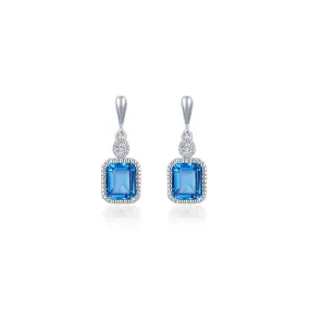 Lafonn Birthstone Emerald December Blue Topaz Earring BE007BTP00