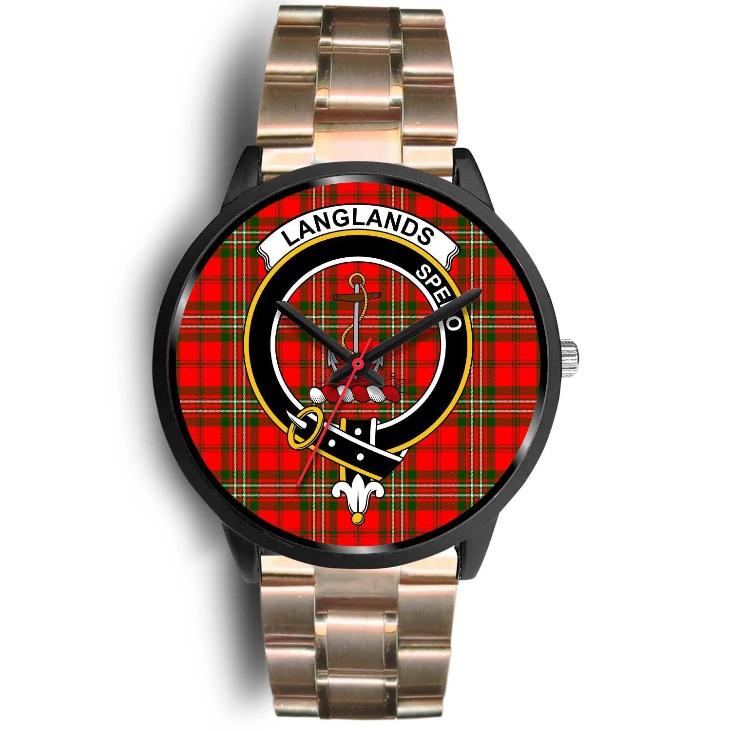 Langlands Clan Badge Tartan Black Watch