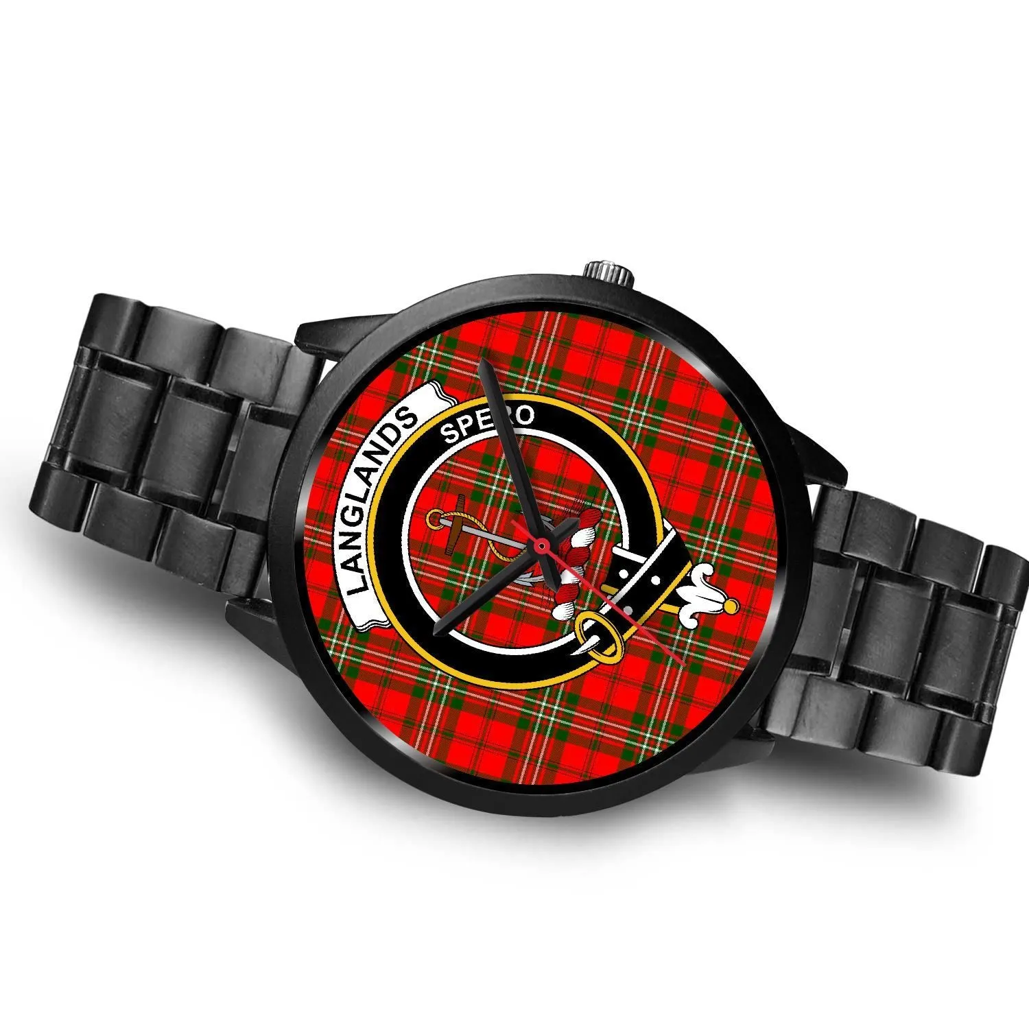 Langlands Clan Badge Tartan Black Watch