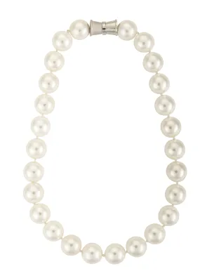 Large mother of pearl strand necklace