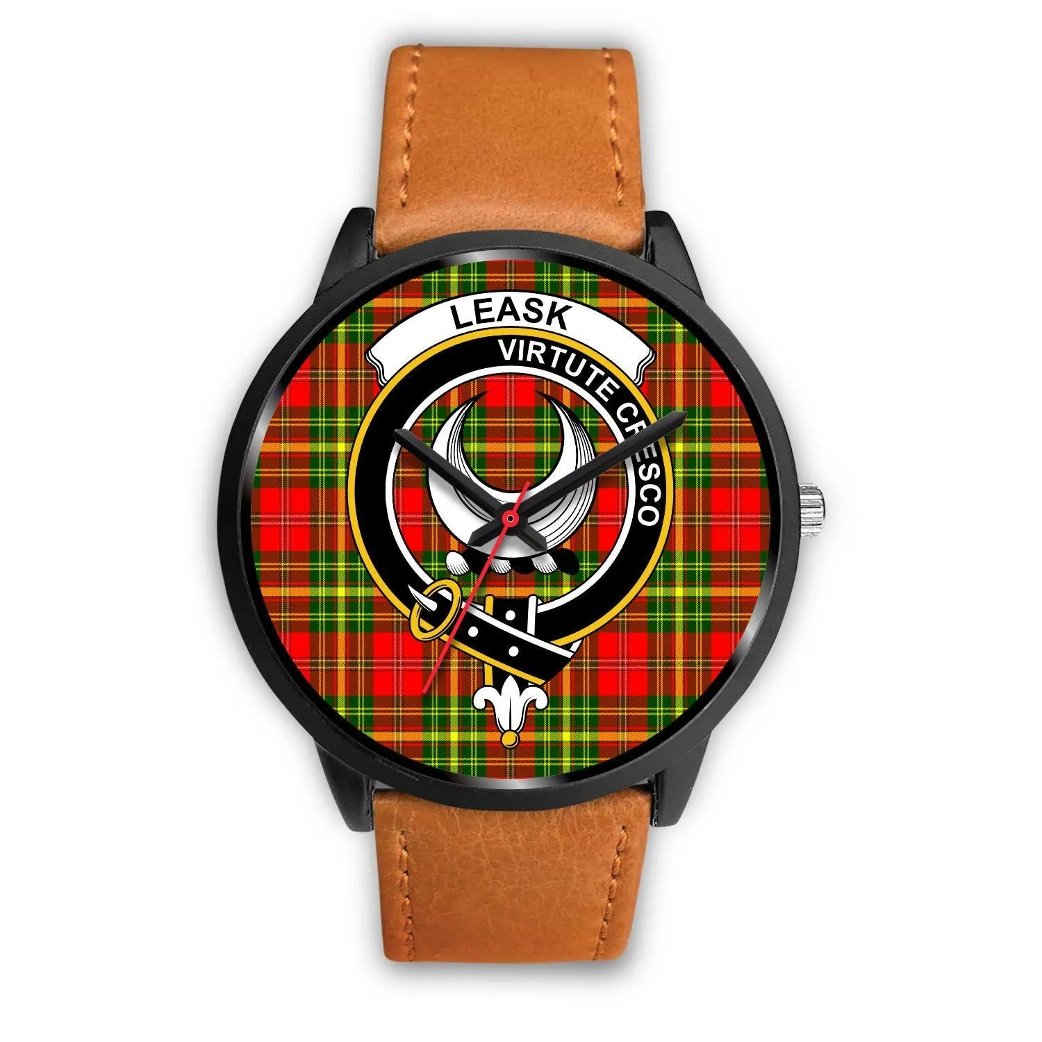 Leask Clan Badge Tartan Black Watch