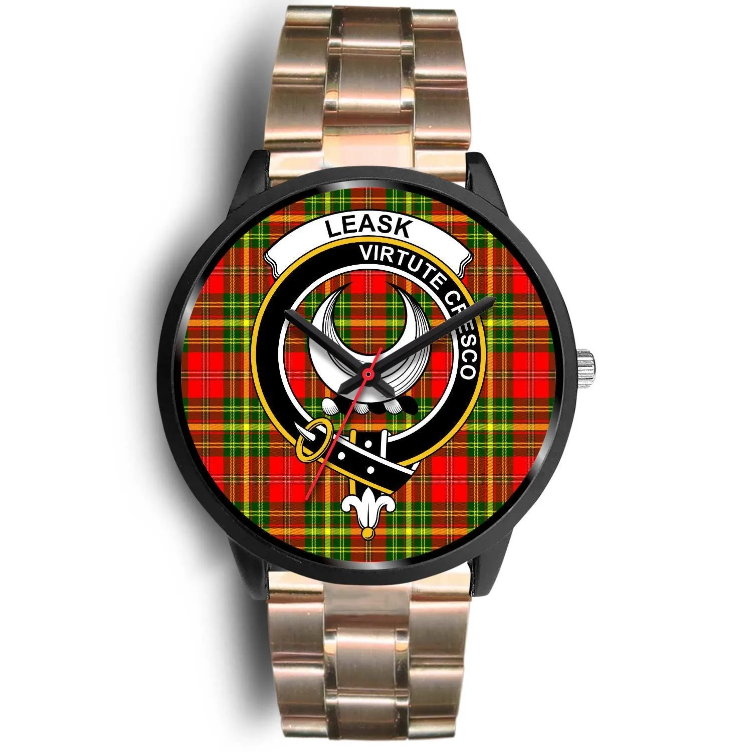 Leask Clan Badge Tartan Black Watch