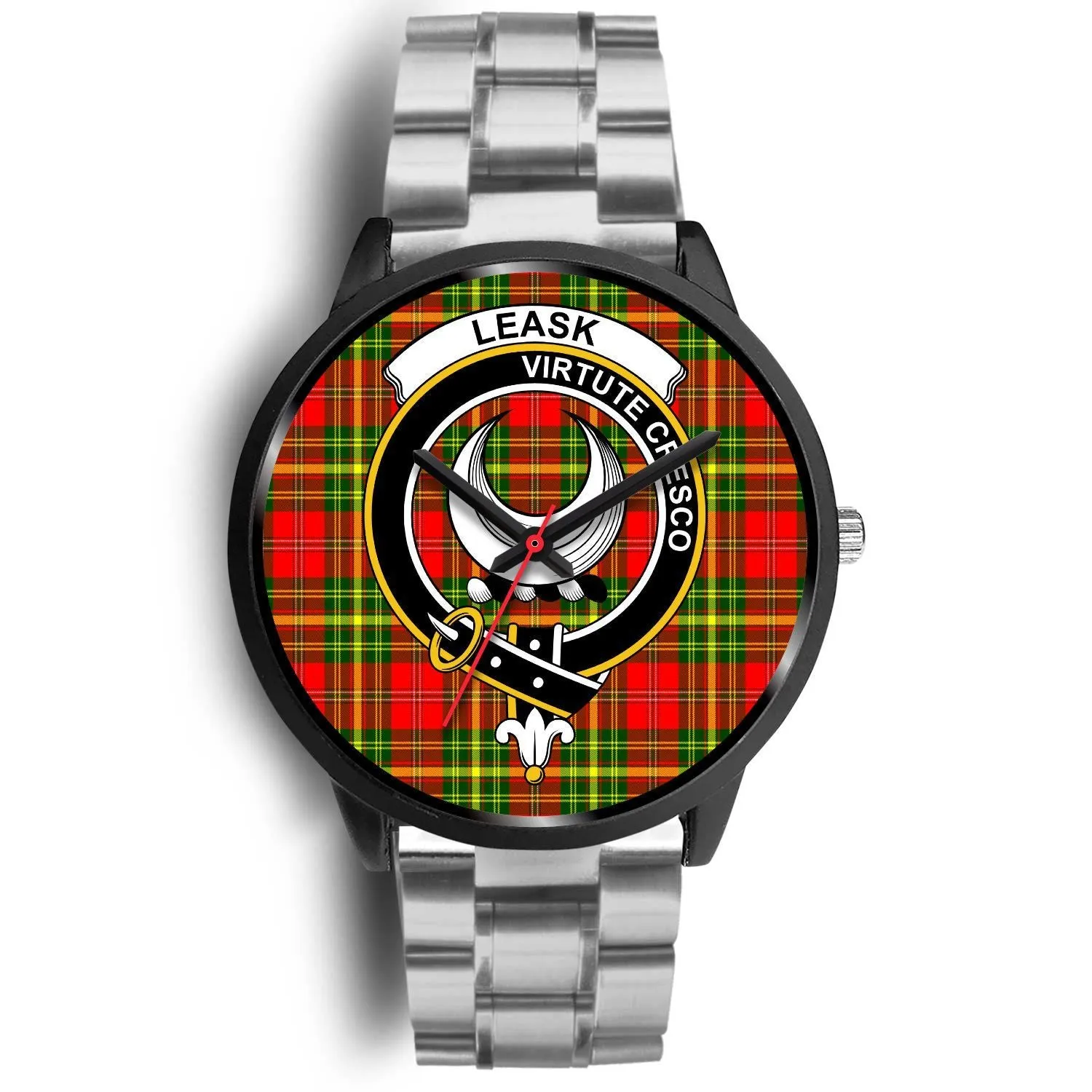 Leask Clan Badge Tartan Black Watch