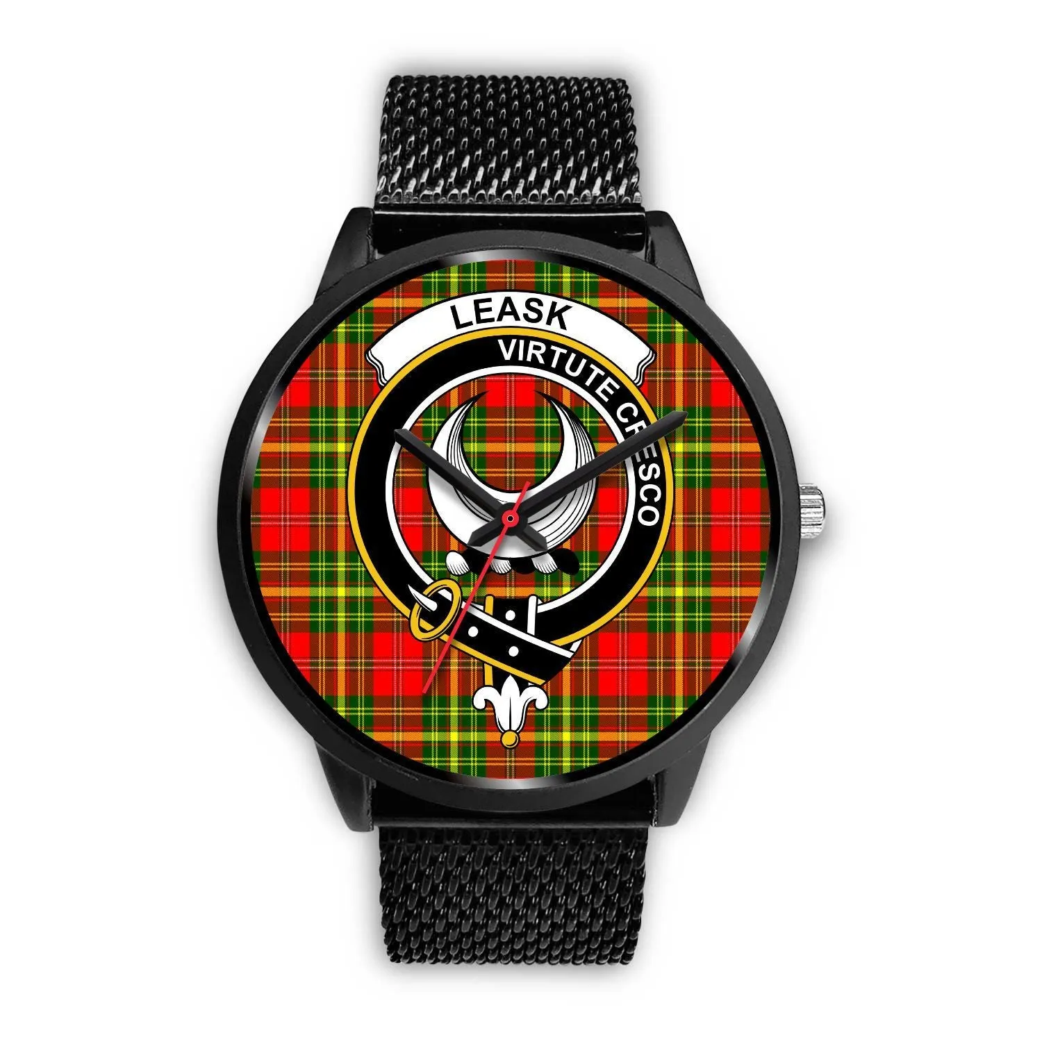 Leask Clan Badge Tartan Black Watch