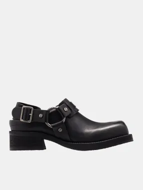 Leather Buckle Mule (AD0684-BLACK)