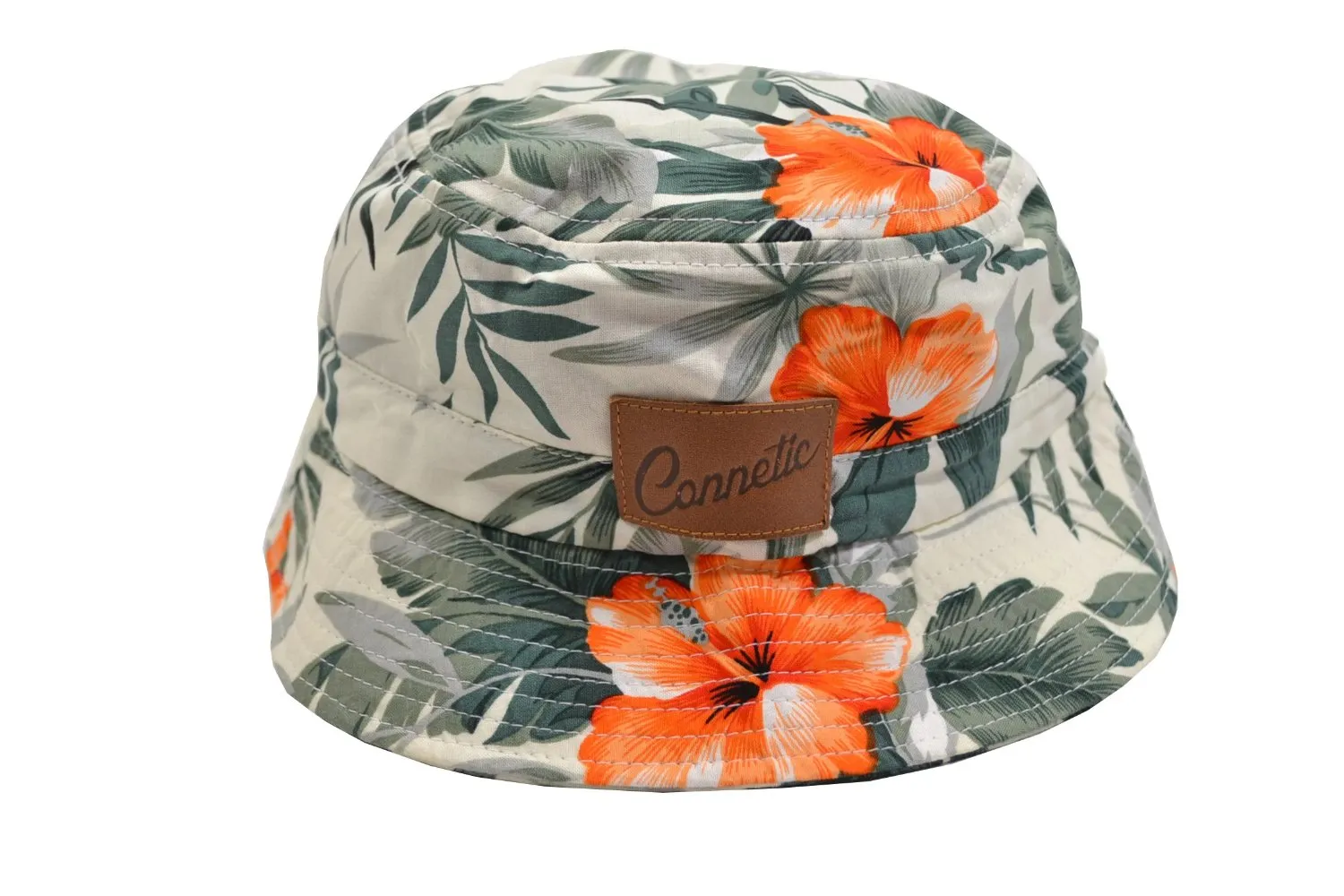 Leather Script Floral Bucket