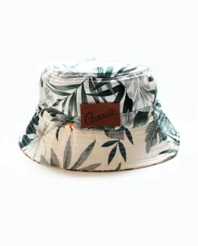 Leather Script Floral Bucket