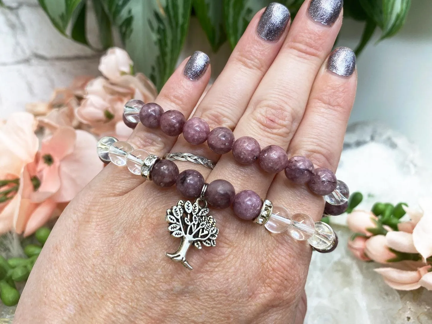 Lepidolite Quartz Bracelet