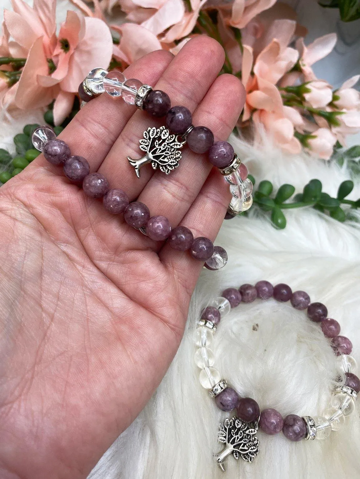 Lepidolite Quartz Bracelet