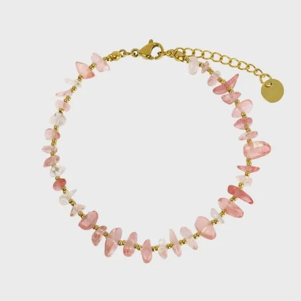 Les Cleias Pink Quartz Bracelet