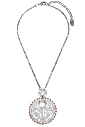 LK DESIGNS KARILIA Silver Crystal Pendant