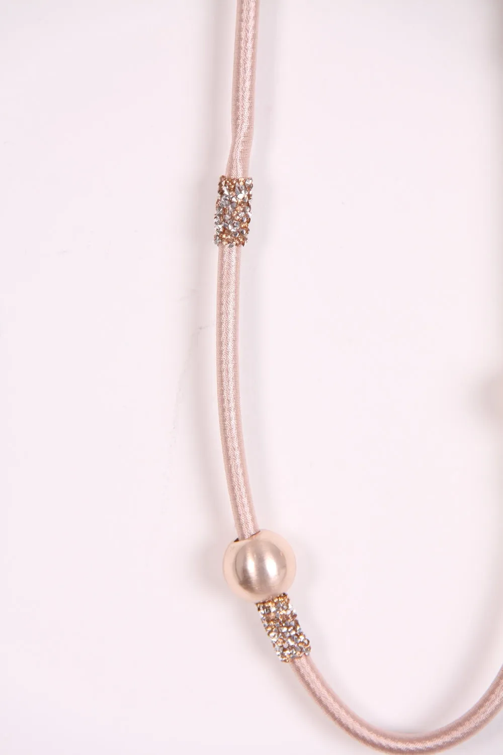 Long lagenlook necklace double threads with Pearl