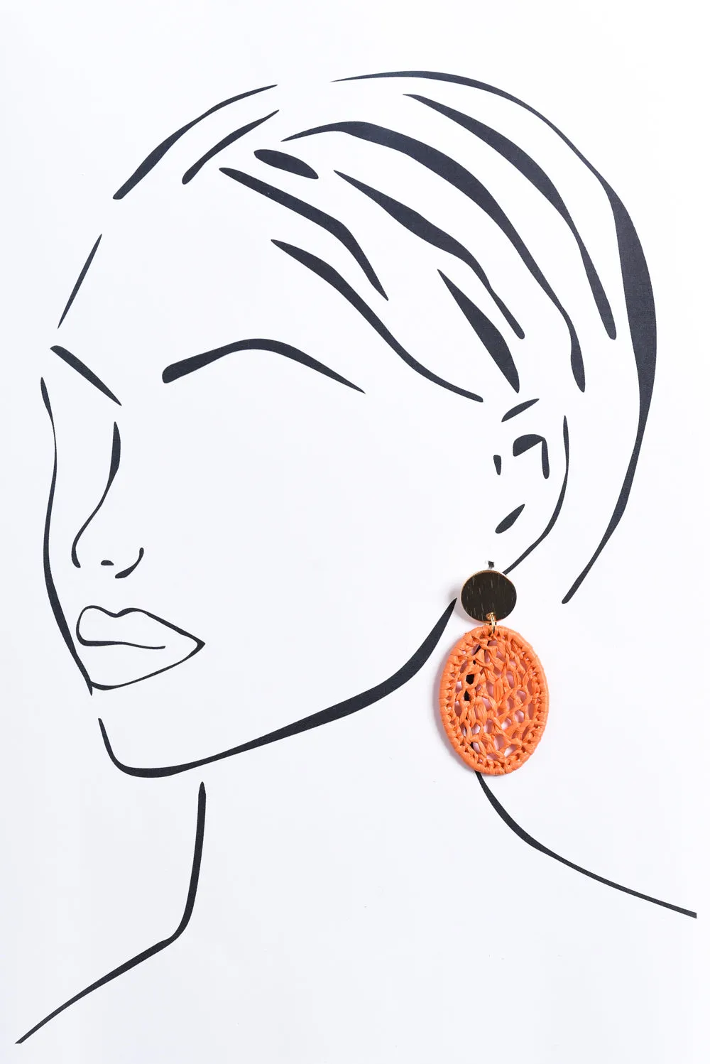 Maja Orange Web Earrings