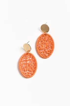 Maja Orange Web Earrings