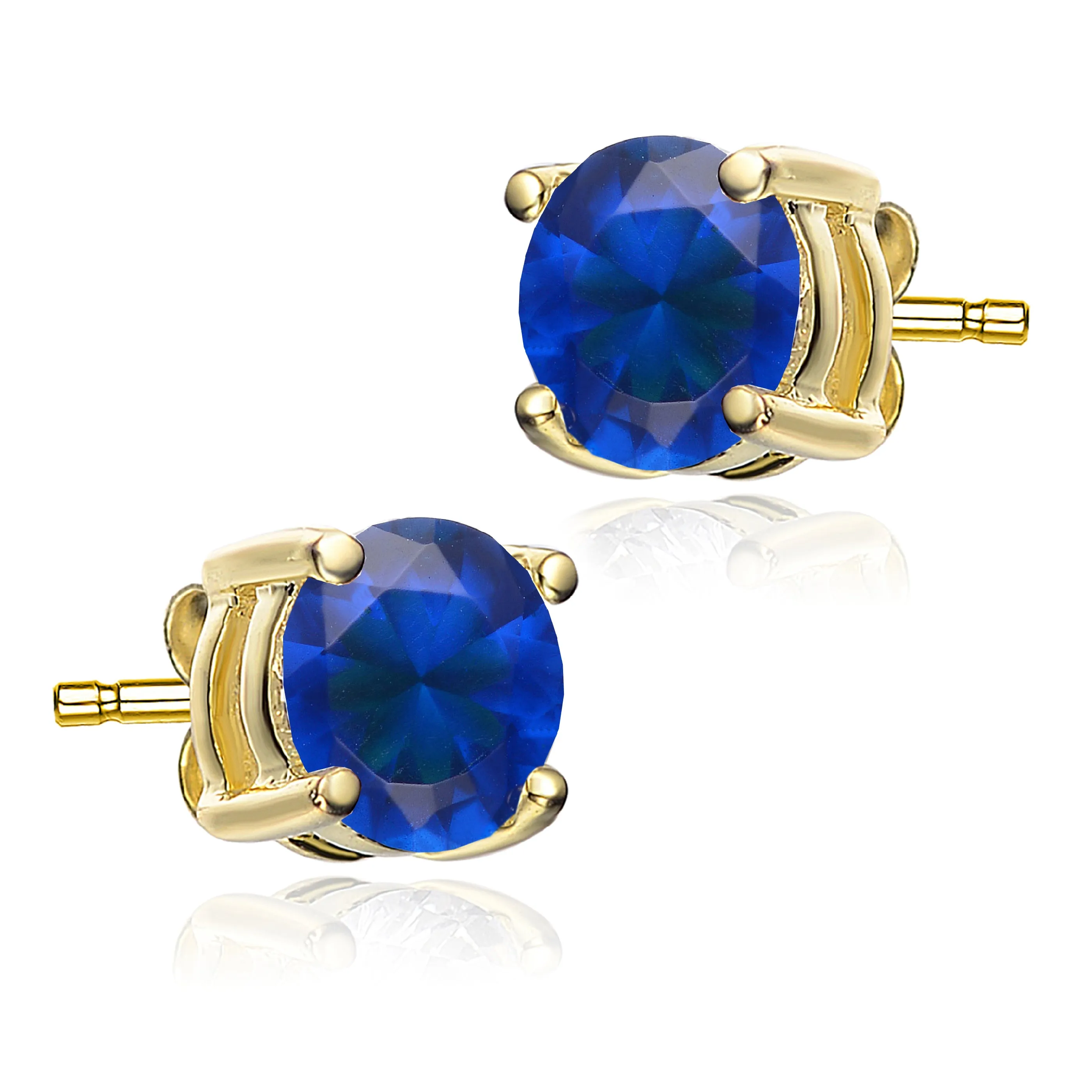 Marie Green Solitaire Stud Earrings