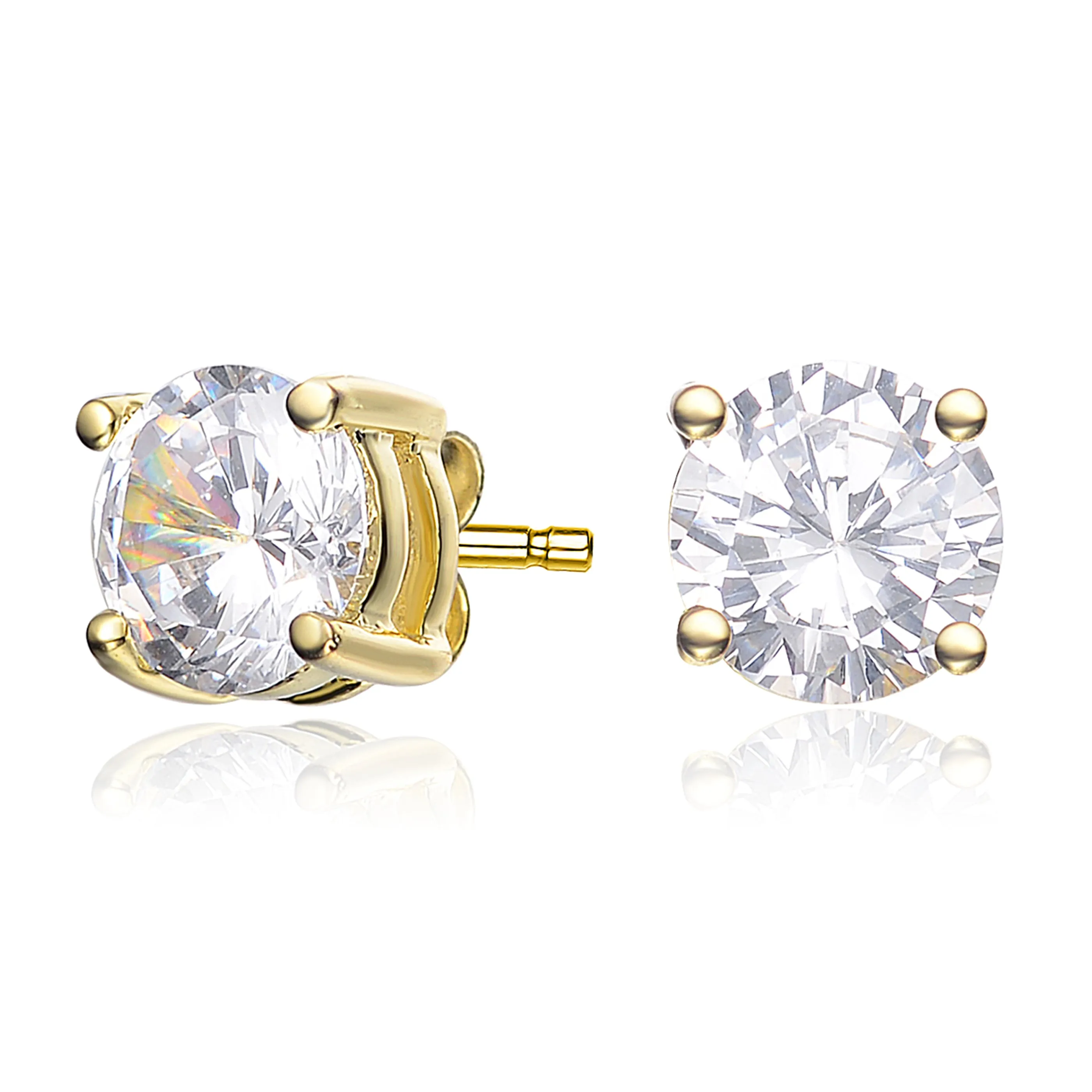 Marie Green Solitaire Stud Earrings