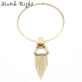 Match-Right Women Necklace Tassel Statement Necklaces Pendants Trendy Jewelry Chokers Necklace Women Accessories NL566