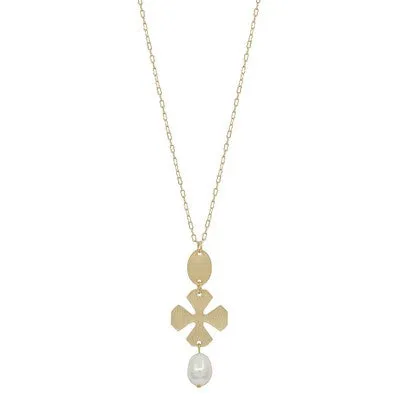 Meghan Browne Coby Necklace - Gold Pearl