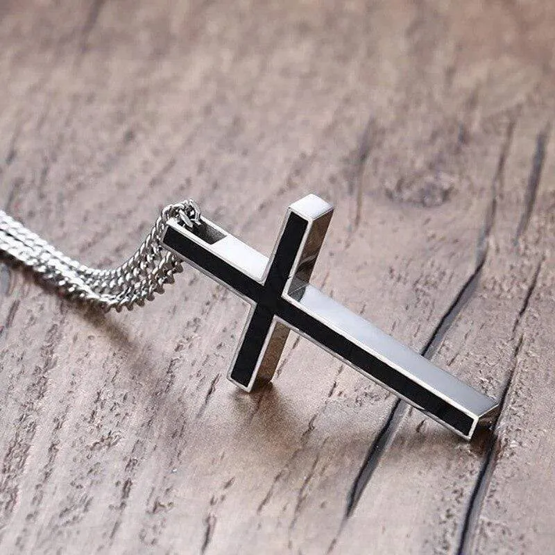 Men's Christian Necklace <br> Elegant (Steel)