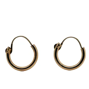 Mini Round Gold Huggie Hoop Earrings