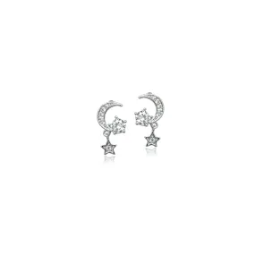 Moon & Star Cubic Zirconia Earrings