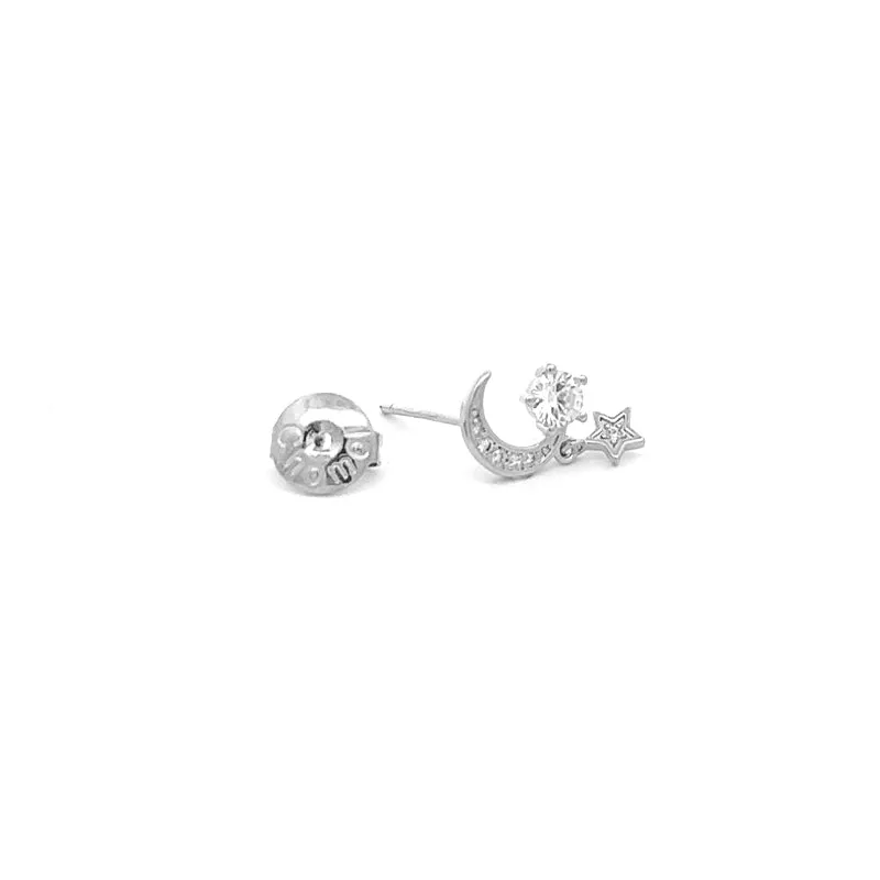 Moon & Star Cubic Zirconia Earrings