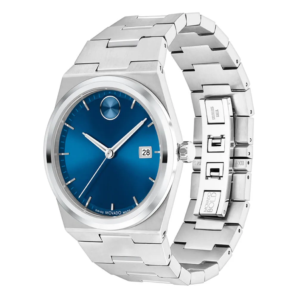 Movado BOLD Quest Blue Dial Stainless Steel Men's Watch 3601221